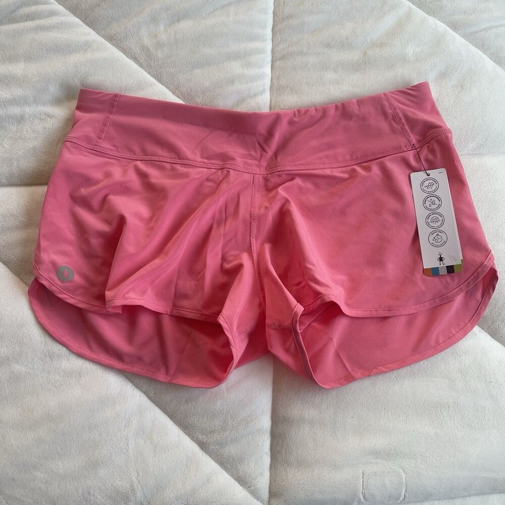 SmartWool Active Lined Shorts Built-In Briefs Guava Pink Size Medium Sport
